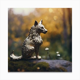 Golden Wolf Canvas Print