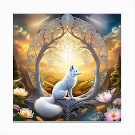 White Fox 1 Canvas Print