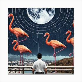 Flamingos 3 Canvas Print