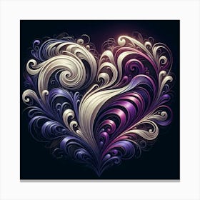 Abstract Heart Canvas Print