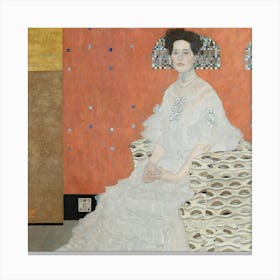 Woman In White Canvas Print