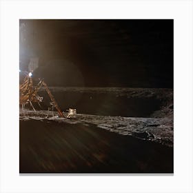 1a Photograph Of The Apollo 12 Lunar Landing Site Ta Canvas Print
