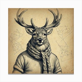 Deer Portrait 10 Canvas Print