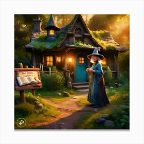 Witch In A House Canvas Print