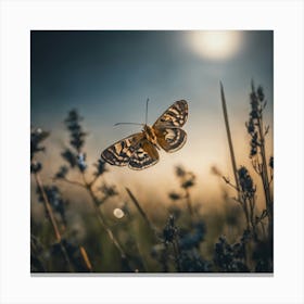 Butterfly In The Meadow Canvas Print