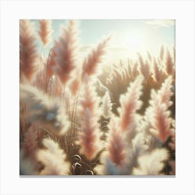 Pink Grass Canvas Print