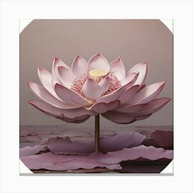 Aesthetic style, Large mauve lotus flower Canvas Print