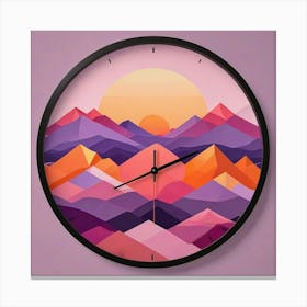 Triangle Geometric Clock Booble Marble Clock Frida Kahlo Clock Prismfold Clock Karma That Goes Around, Comes Around Circle Quote Clock Lucky Cat Clock (58) Canvas Print