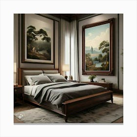 Bedroom With A Painting 2 Canvas Print