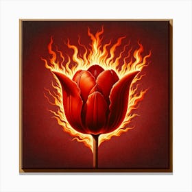 Fire Tulip 2 Canvas Print