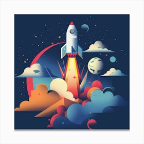 Space Rocket 1 Canvas Print