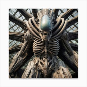 Alien Skeleton Canvas Print