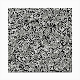 Black And White Floral Pattern Canvas Print