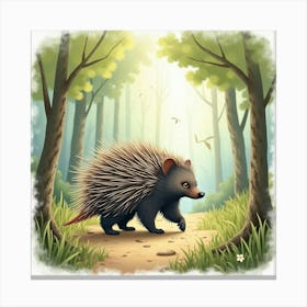 Porcupine In The Forest 1 Canvas Print