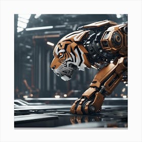 Robot Tiger Canvas Print