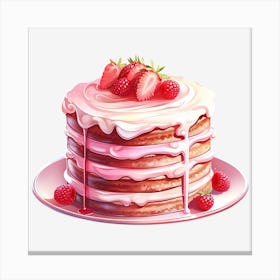Strawberry Cake 2 Canvas Print