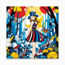 Girl In The Forest 1 Canvas Print