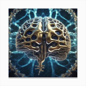 Brain In 3d 5 Canvas Print