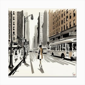 Nyc Street Scene Canvas Print