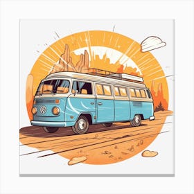 Retro Car Van Classic Travel Canvas Print