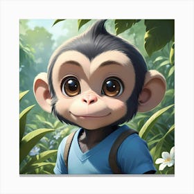 Monkey Adventurer Canvas Print