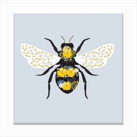 Floral Bee Canvas Print