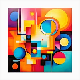 Abstract Piece Using Vibrant Colors Happy Canvas Print