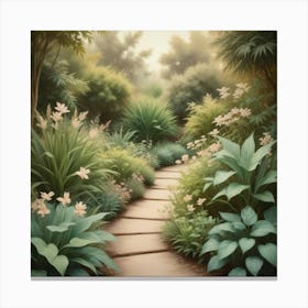 Path In The Garden Canvas Print