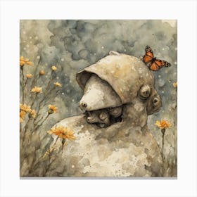 Bear In The Meadow Canvas Print