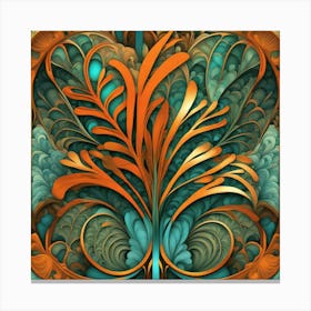 leafy abstract staging art Canvas Print