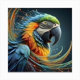 Abstract Parrot Canvas Print