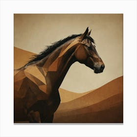 Horse In The Desert Canvas Print