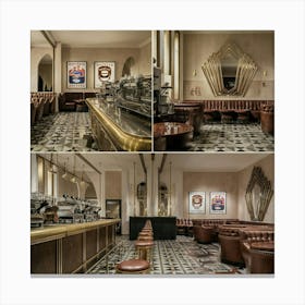 Cafe Interiors Canvas Print