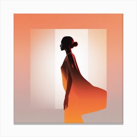 Silhouette Of A Woman 4 Canvas Print