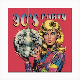 90'S Party, Disco Ball Lienzo