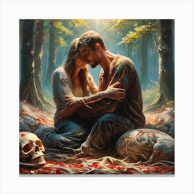 Couple In The Woods 1 Canvas Print