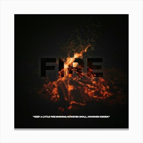 Will Fire Canvas Print