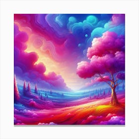 Psychedelic Landscape 10 Canvas Print