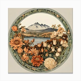 Flowers In A Ship's Porthole Canvas Print