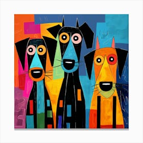 Three Dogs 8 Canvas Print