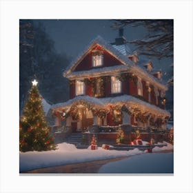 Christmas House 136 Canvas Print