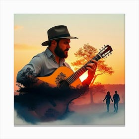 Acoustic Guitar 10 Canvas Print