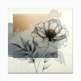 Flower In A Frame Canvas Print