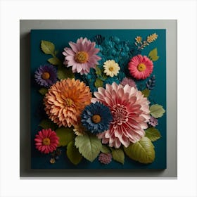 Dahlias Canvas Print