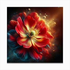 Red Poppy Flower Canvas Print