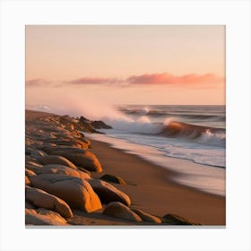 Sunrise At The Beach 1 Canvas Print