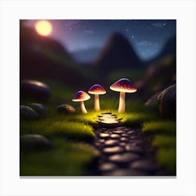 Glowing Mushrooms 5 Canvas Print