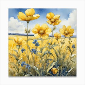 Yellow Cosmos 8 Canvas Print