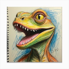 Dinosaur Drawing 1 Canvas Print