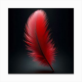 Red Feather Canvas Print